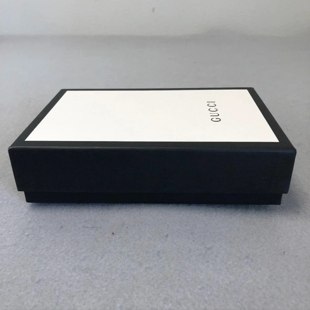 Authentic Gucci Gift Box Storage Travel Black White Small Rectangle‎ 7x4.5x2